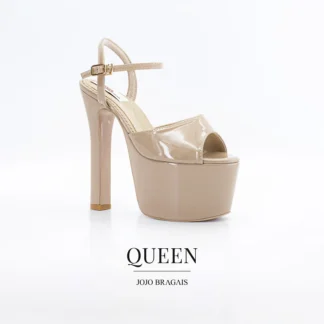 Jojo Bragais Queen Nude Glossy 6.5-Inches Pageant Heels